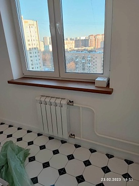 Образец установки батарей отопления